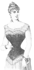 Eine eng geschnürte Dame von 1898