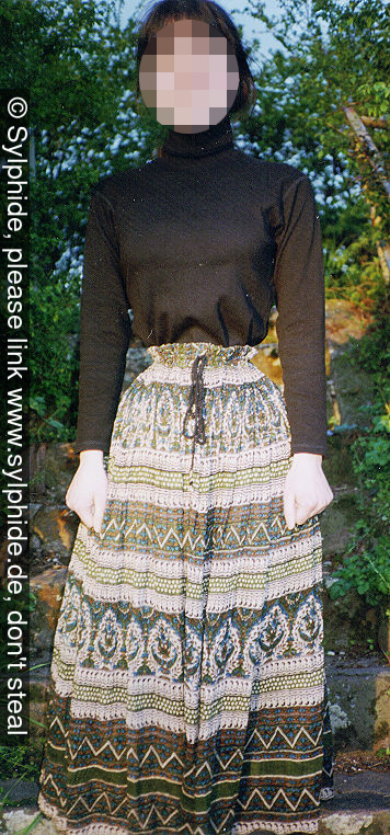 Tight 17 inch corset under a skirt Sylphide figure training tight lacing corset laced wasp waist tightlaced